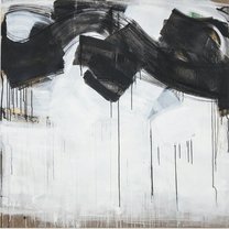Silver Landscape 1 - 140x140 cm | mixed media