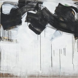 Silver Landscape 1 - 140x140 cm | mixed media