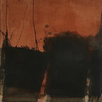 Memory 5 - 60x60 cm | tusche & dry pigment