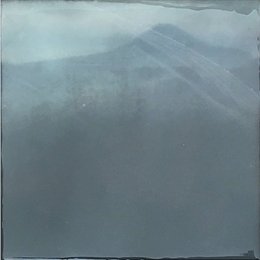 Hegau Twilight 1 - 15x15x4 cm | mixed media on wood