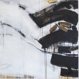 Silver Landscape 3 - 140x140 cm | mixed media