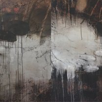 The lonely One in Autumn 1 - 180x180 cm | mixed media
