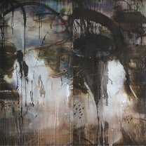 Drinking Song of the Sorrow of the Earth - 180x180 cm | mixed media