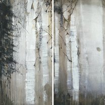 Forest Path 3 - 120x180 cm | mixed media
