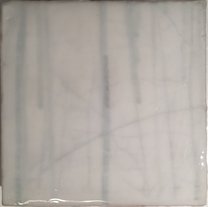 White Landscape 1 - 15x15x4 cm | mixed media on wood