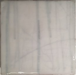 White Landscape 1 - 15x15x4 cm | mixed media on wood