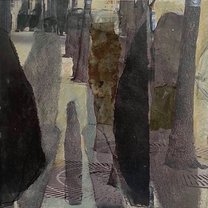 Loci 1 - 50x50 cm | mixed media