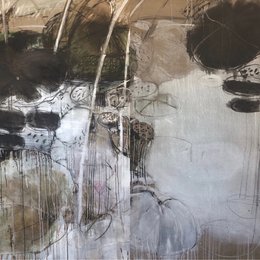 On beauty - 180x180 cm | mixed media