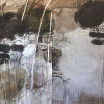 On beauty - 180x180 cm | mixed media
