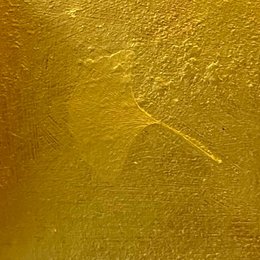 Beneath of Outer - 15x15x3 cm | steel, oil, gold detail