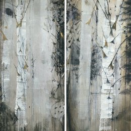 Forest Path 1 - 120x120 cm | mixed media