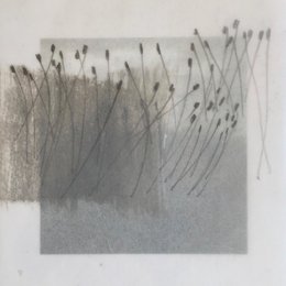 Hegau Landscape 6 - 30x20 cm | mixed media on paper