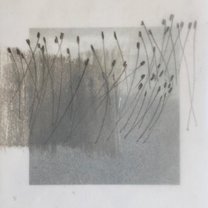 Hegau Landscape 6 - 30x20 cm | mixed media on paper