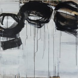 Silver Landscape 2 - 140x140 cm | mixed media