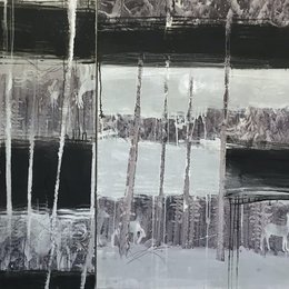 Lost Deer 6 - 100x200 cm | mixed media